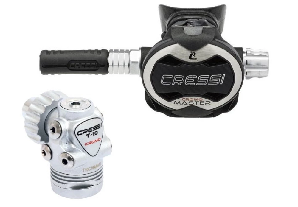 Cressi T10 SC Master Cromo Regulater With DIN Hose