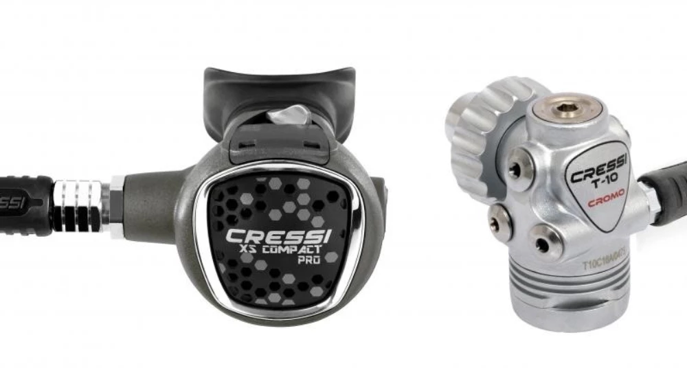 Cressi T10 SC Cromo Compact Pro Regulator With INT Hose - Image 3