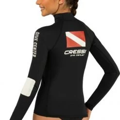 Cressi Dive Center Womens Long Sleeve Rash Vest Black