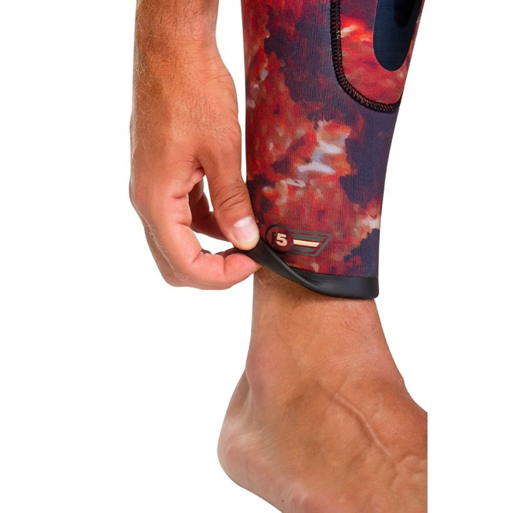 Cressi Scorpionfish 2pc Mens Wetsuit Red Camouflage 5mm - Image 6