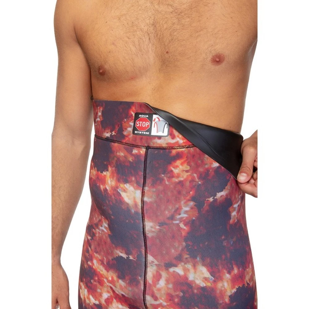 Cressi Scorpionfish 2pc Mens Wetsuit Red Camouflage 5mm - Image 4