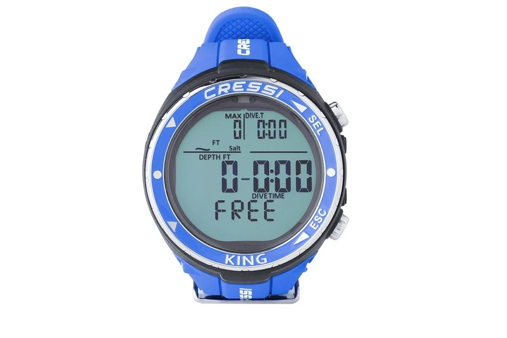 Cressi King Freediving Computer Watch Blue