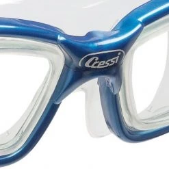 Cressi Galileo Goggles With Tempered Glass Lenses Blue Metal