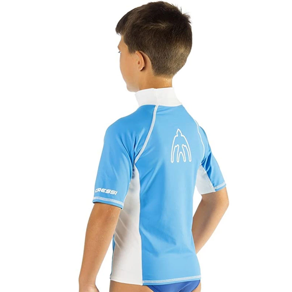 Cressi Junior Short Sleeve Boys Rash Top Blue XL