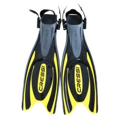 Cressi Frog Plus Open Heel Dive Fins Black/Yellow US7-8