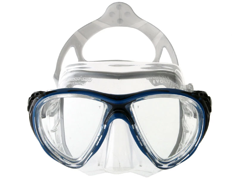 Cressi Big Eyes Evolution Crystal Dive Mask Clear/Blue Black