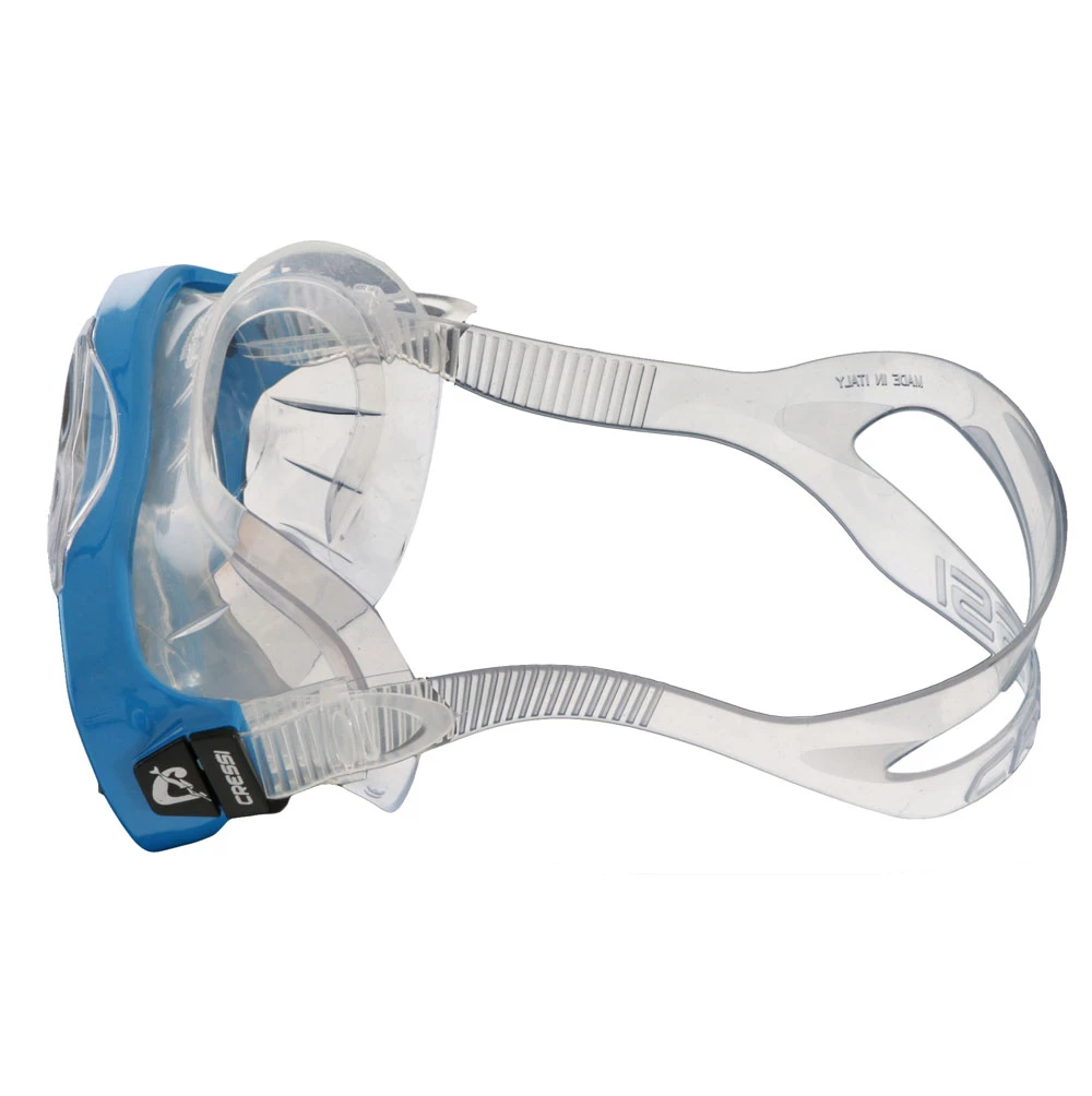 Cressi Onda Adult Snorkeling Mask Clear/Blue - Image 2