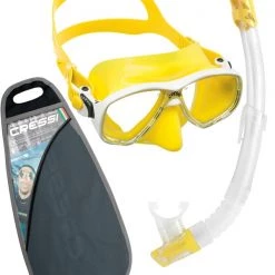 Cressi Marea And Gamma Adult Mask And Snorkel Set Yellow
