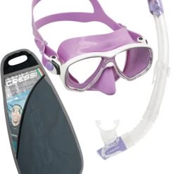 Cressi Marea And Gamma Adult Mask And Snorkel Set Lilac