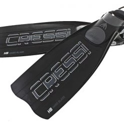 Cressi Ara Open Heel Hard Blade Dive Fins With Bungy Straps Black