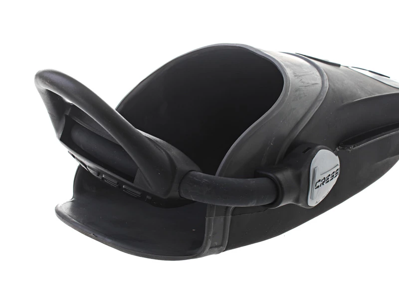 Cressi Ara Open Heel Hard Blade Dive Fins With Bungy Straps Black - Image 3
