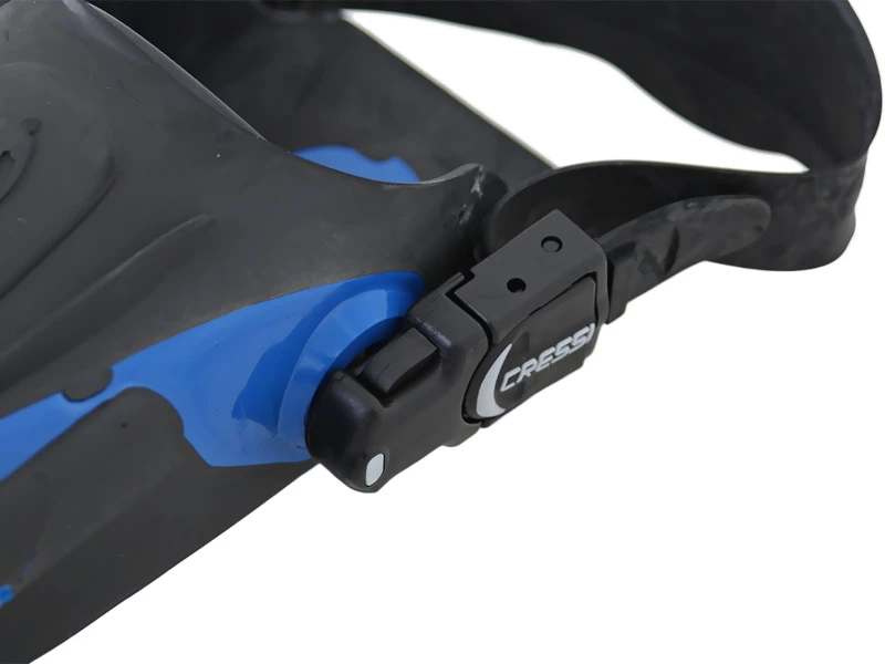 Cressi Frog Plus Open Heel Dive Fins Blue/Silver US8-9 - Image 2