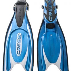 Cressi Frog Plus Adult Open Heel Dive Fins Blue US8-9